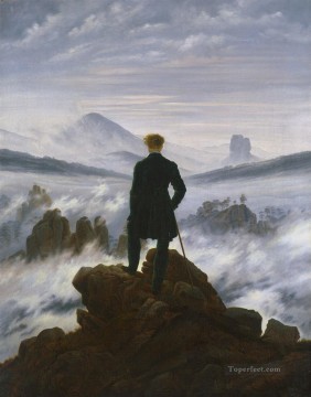 Vagabundo sobre el mar de niebla HSE Romántico Caspar David Friedrich Pinturas al óleo
